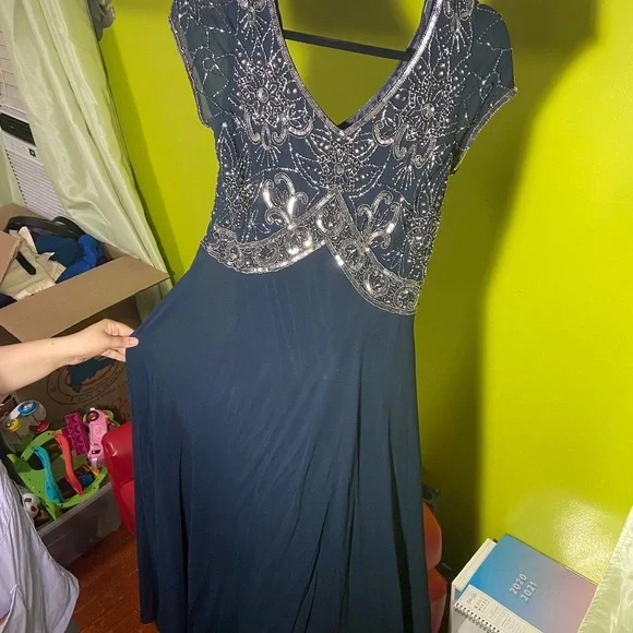 JKARA Navy Blue Dress - Picture 3 of 6
